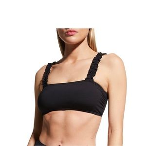 Kate Spade New York Cabana Ruffle Square-Neck Bikini Top NEW Size Small